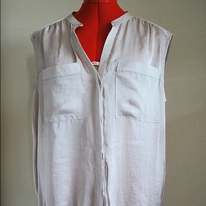 Satin Beige Button Up